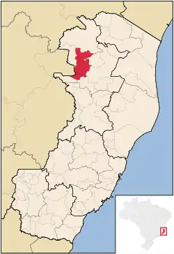 Location of Barra de São Francisco