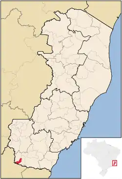 Location in Espírito Santo  state