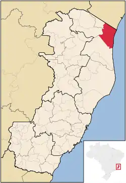 Location in Espírito Santo