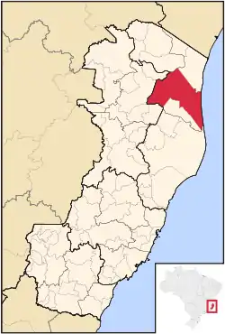 Location in Espírito Santo