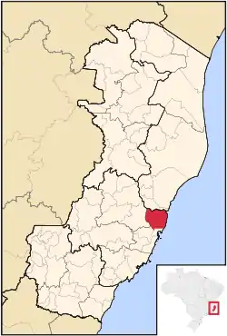Localization of Serra in Espirito Santo