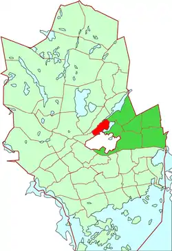 Location of Lippajärvi within Espoo