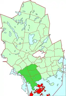 Location of Suvisaaristo within Espoo