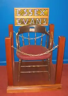 Essex Evans' Chair in the Toowoomba City Library.