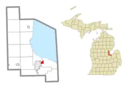 Location within Bay County