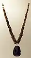 Iron Age, Piceno, mid-Adriatic and southern Italian jewellery, c. 800-690 BC, necklace with rings and large amber pendant
