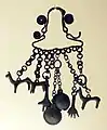 Iron Age, Piceni, Mid-Adriatic and Southern Italian jewellery, c.800-690 BC, pendant with horses, bulles and hands