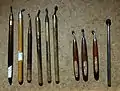 Some of N. Ventouras' etching tools