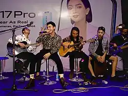 Eternal Gosh! performing Vivo Promotion Show at Mandalay (2019); from left to right: Yee Mon Oo, Han Nay Tar, Wai Gyi, Ar Ray and Bon Bon