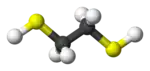 Ball-and-stick model of ethane-1,2-dithiol