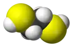 Space-filling model of ethane-1,2-dithiol