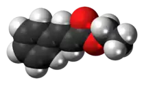 Ball-and-stick model of ethyl cinnamate