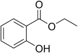 Structural formula of ethyl salicylate