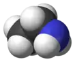 Spacefill model of ethylamine