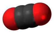 Ball-and-stick model of ethylene dione