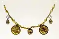 Etruria, goldsmiths from the archaic period, 6th century BC, necklace with bulla pendants and more