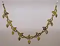 Etruria, goldsmiths from the Archaic period, 6th century BC, necklace with pine cone pendants