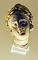 Etruria, Hellenistic period goldsmiths, c. 310-100 BC, head with laurel wreath diadem