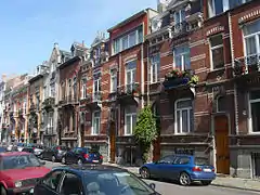 A typical Etterbeek street: the Rue des Boers/Boerenstraat