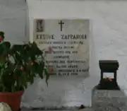 Ettore Zapparoli gravestone, Old Church cemetery, Macugnaga, Italy