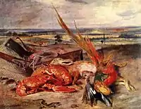 Eugène Delacroix: Still Life with Lobster and Trophies from Hunting and Fishing