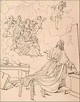 La Vision de Saint Luc (etching) 1834.