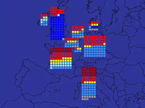 European Parliament election, 1979 - electoral map