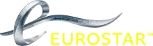 The Eurostar logo: Eurostar text with a stylised "e"