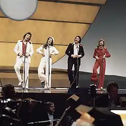 Brotherhood of Man, winners of the 1976 contest for the United Kingdom