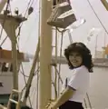 Photo of Samira Bensaïd on a boat in 1980.