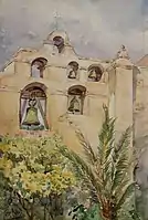 The Belfry and Bells of Mission San Gabriel Arcangel, 1902