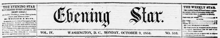 Evening Star, October 9, 1854
