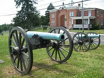 Stewart's Battery straddled the Baltimore Pike, just north of the Gatehouse.