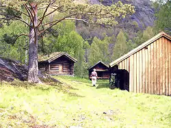 View of an open-air museum in Evje og Hornnes