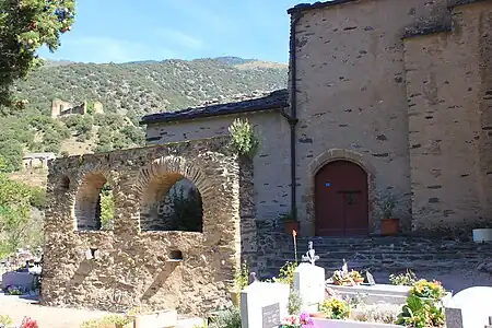 Ruined exconjuratory in the Saint André church, Èvol, Pyrénées Orientales, France
