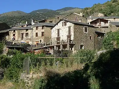 Typical houses in Évol.