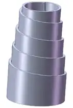 A single-sided conical, or volute spring