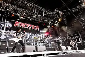 Exciter performing in 2018