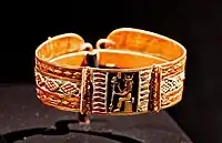 Golden Bracelet found in the tomb of a member of the Royal Family in Gebel Barkal. Meroitic period, 250-100 BCE