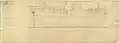 Another version of the body plan, showing her sheer lines, and longitudinal half-breadth for build at Deptford by Messrs Adams & Barnard