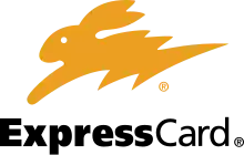ExpressCard logo, combining a stylized hare with a thunderbolt