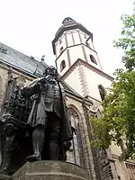 Exterior with Bach monument