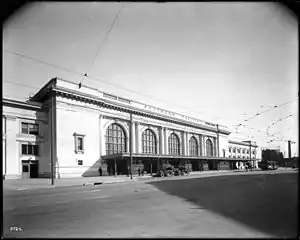 Central Station of the Southern Pacific Railroad c.1918, Central & 5th streets, c.1918