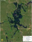 Satellite map of the flood of 7 May 2002.