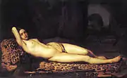 Nude girl on panther skin (1844), by Félix Trutat, Musée du Louvre, Paris.