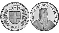 5 Swiss francs 1995