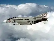 F-4J Phantom of VF-102 in flight c1977