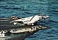 F-4J Phantom of VF-84 launching from Roosevelt during her 1972 Mediterranean cruise.