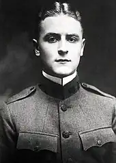 Photograph of F. Scott Fitzgerald in his World War I army uniform.