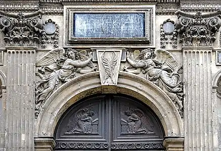 Detail of the south portal, in Renaissance style (17th c.)